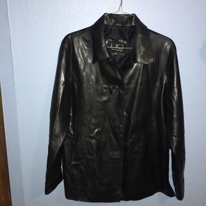 Black leather jacket